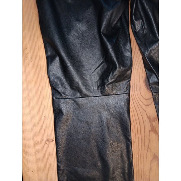 IMAN Global Chic Womens M Textured Faux Leather Bootcut Pant Black Zip NWOT - Picture 10 of 10